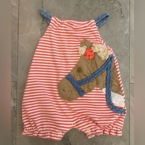 Mud Pie 0-6m Horse Romper